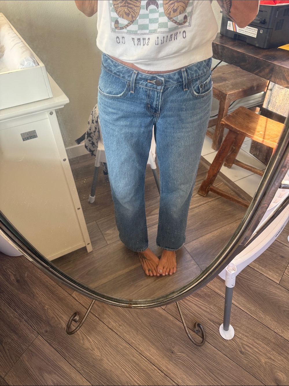 Levi’s Premium Low Loose Jeans Women’s 25 Medium Wash Wide Leg Baggy Denim - Picture 5 of 16